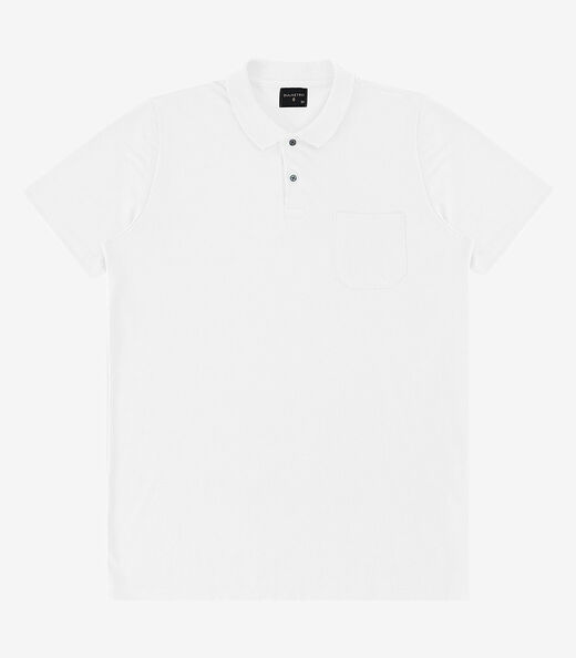 Image_Polo Masculina Pique Duplo Diametro Branco