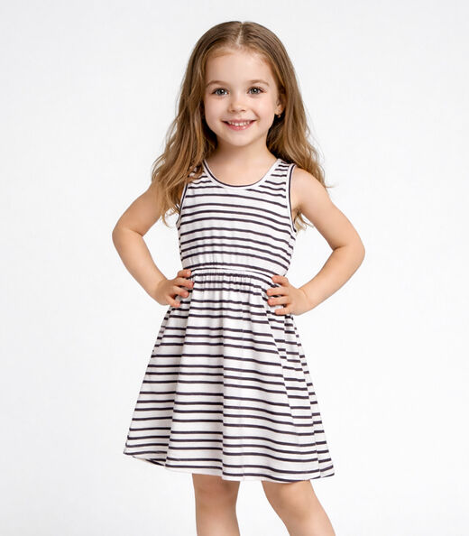 Image_Vestido Infantil Com Cintura Franzida Select Azul