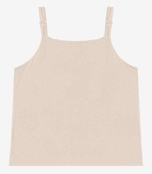 Blusa de Alça Feminina Endless. Bege