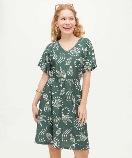 Vestido Feminino Estampa Flores Marisa