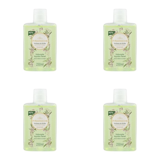 Image_Kit c/4 Sabonetes Liquido Francis Refil 250ml Verde