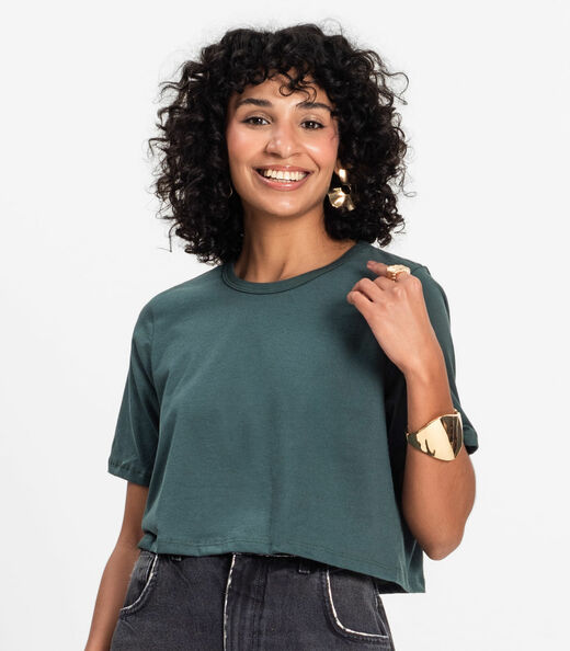 Blusa Cropped Lisa Select Verde