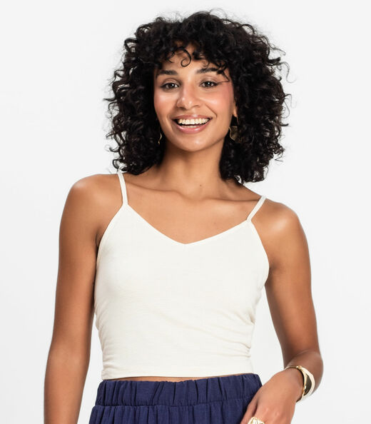 Blusa de alça Infinita Cor Bege