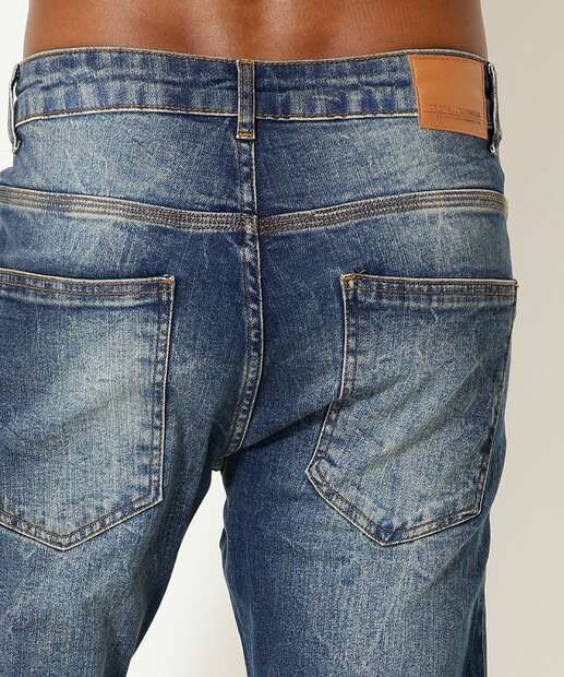Calça Masculina Jeans Slim Bolsos MR