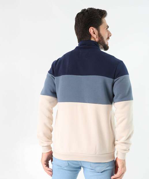 Casaco Masculino Moletom Flanelado Marisa Azul