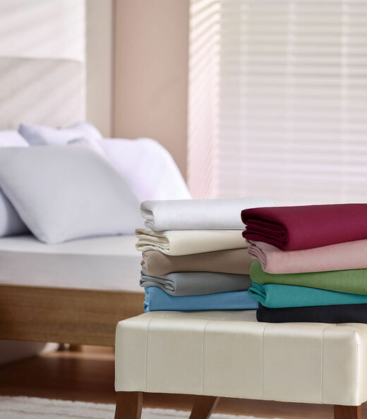 Lençol Liso Queen Com Elástico Vivaldi Vermelho