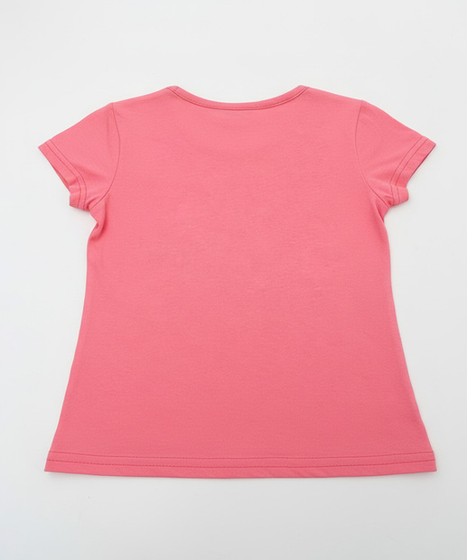 Blusa Infantil Manga Curta Estampa Cereja Marisa Tam 4 a 10 Rosa