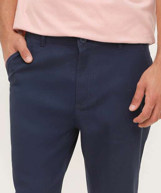 Bermuda Masculina Sarja Chino Marisa Azul