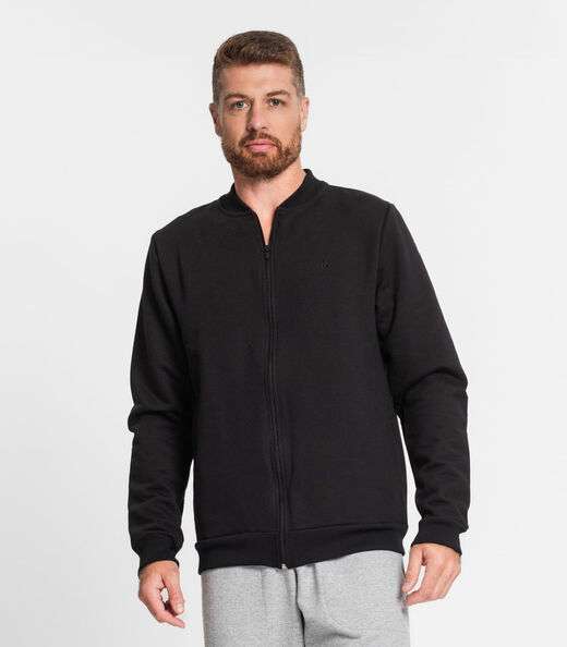 Image_Jaqueta Plus Size Masculina Em Moletom Diametro Preto
