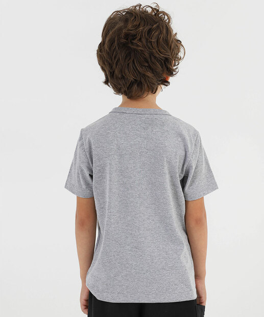 Camiseta Infantil Superman Warner Bros Tam 4 a 10 Cinza