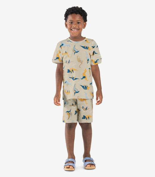 Pijama Infantil Masculino Meia Malha Rovi Kids Bege