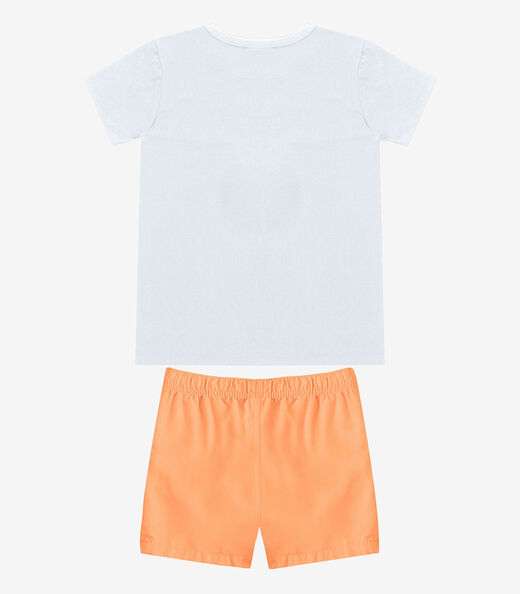Conjunto Infantil Camiseta Com Bermuda Select Branco