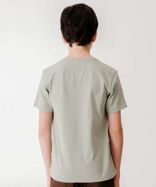 Camiseta Juvenil Manga Curta Estampada MR Tam 10 a 16