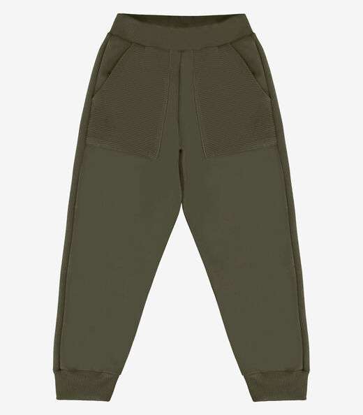 Image_Calça Infantil Em Moletom Rovi Kids Verde