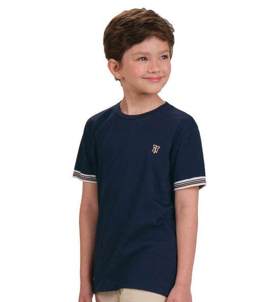 Camiseta Menino em Cotton Leve Trick Nick Azul