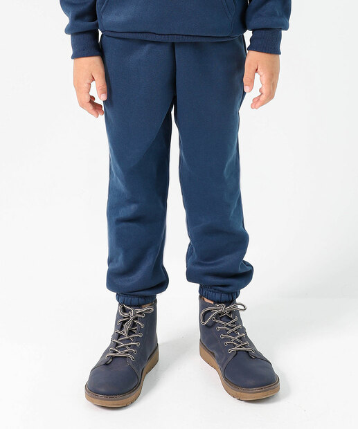 Conjunto Infantil Moletom Capuz Marisa Bege e Azul 