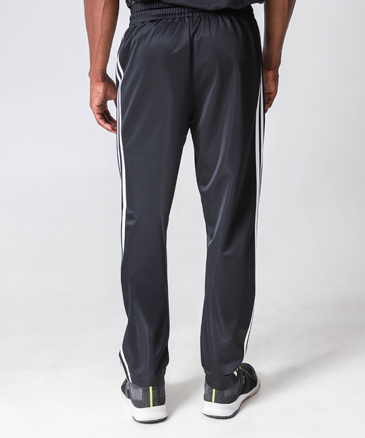 Calça Masculina Fitness Reta Listras Marisa Preto