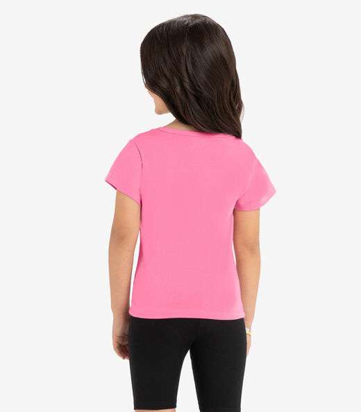 Blusa Básica Infantil Cotton Leve Rovi Kids Rosa