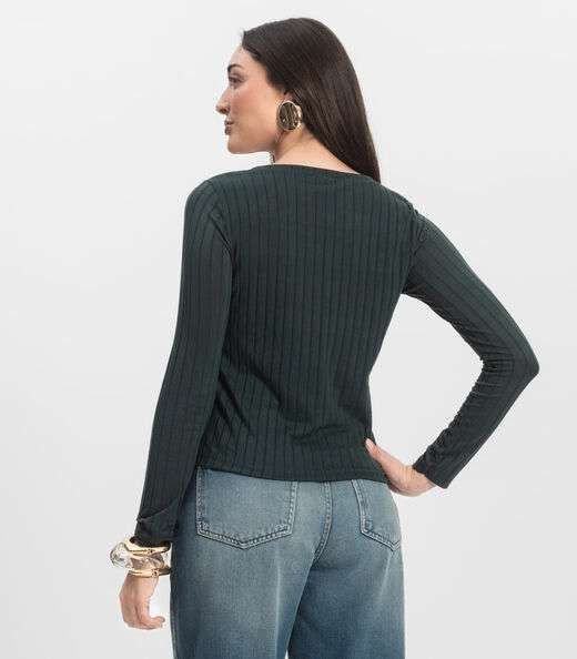 Blusa Manga Longa Infinita Cor Verde