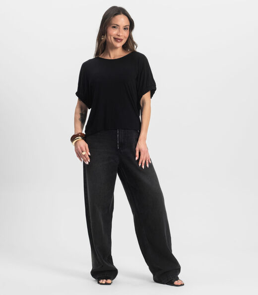 Blusa Feminina Viscose Infinita Cor Preto