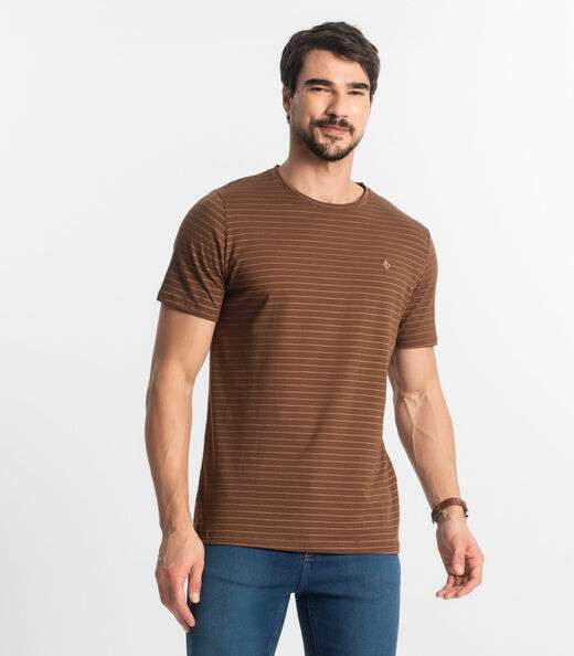 Image_Camiseta Masculina Cotton Listrado Diametro Marrom
