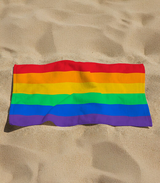 Toalha De Praia Estampada Toque Aveludado Rozac Vermelho