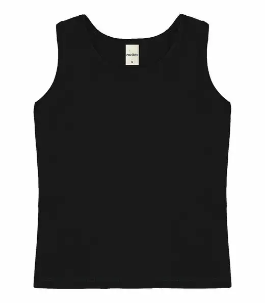 Regata Básica Infantil Feminina Rovitex Kids Preto