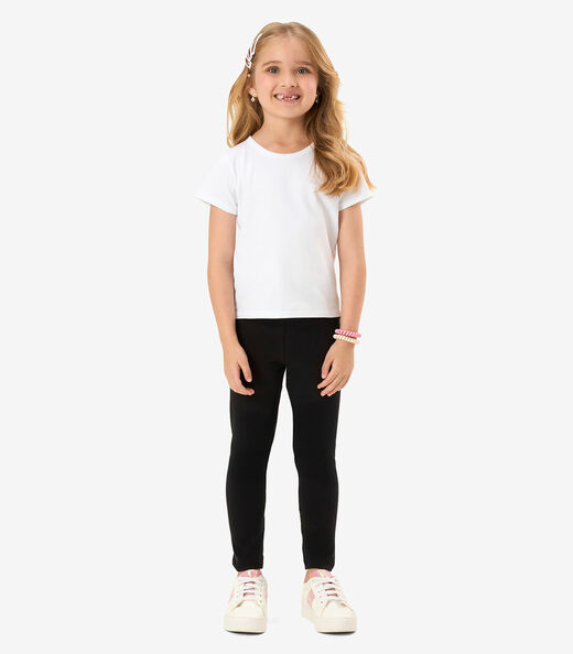 Blusa Básica Infantil Cotton Leve Rovi Kids Branco