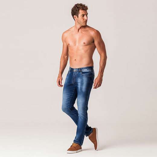 Calça Jeans Slim Masculina Rock e Soda