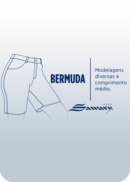 Bermuda Jeans Sawary Plus Size - 281367