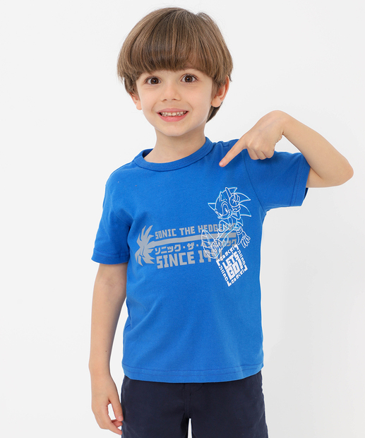 Image_Camiseta Infantil Manga Curta Sonic Tam 4 a 10 Azul