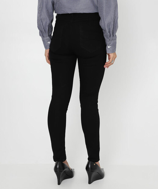 Calça Jeans Skinny Feminina Push Up Sawary Preto