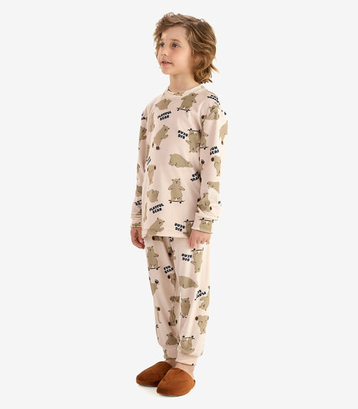 Image_Pijama em Fleece Comfort Rovi Kids Bege