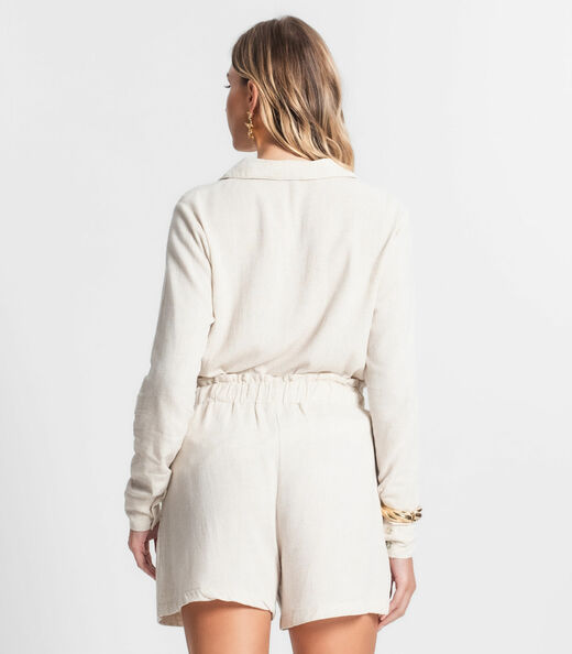 Camisa Manga Longa Feminina Endless Bege
