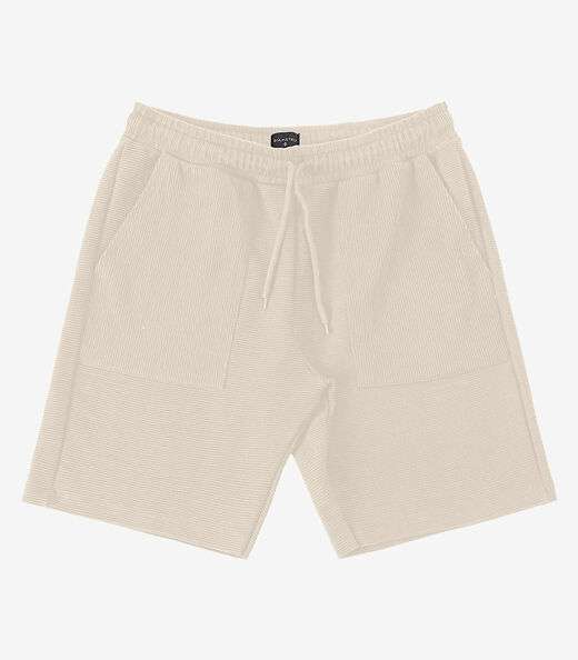 Bermuda Masculina Moletinho Gorgurinho Diametro Bege