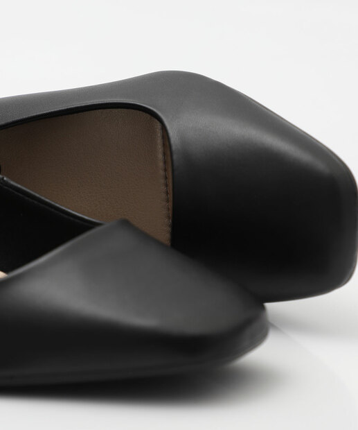 Scarpin Feminino Salto Grosso Via Uno Preto