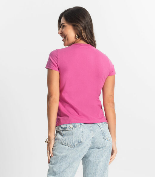 Blusa T-Shirt Feminina Estampada Select Rosa