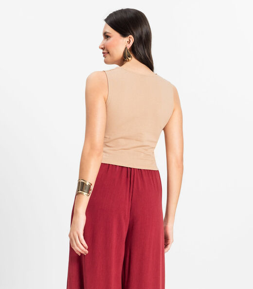 Cropped Feminino Select Marrom