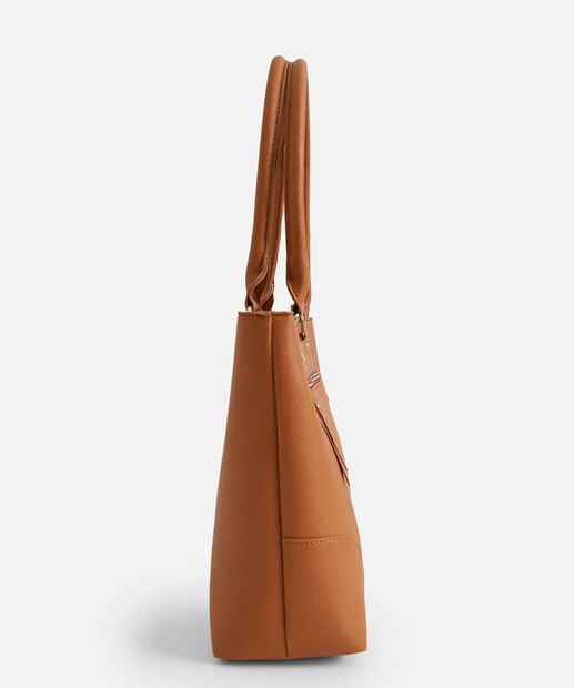 Bolsa De Ombro Tote Feminina Marisa Caramelo