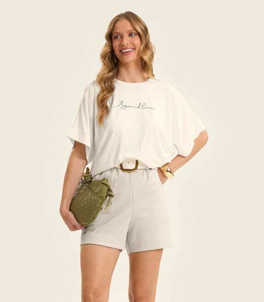 Blusa Feminina em Viscotorcion Rovitex Bege