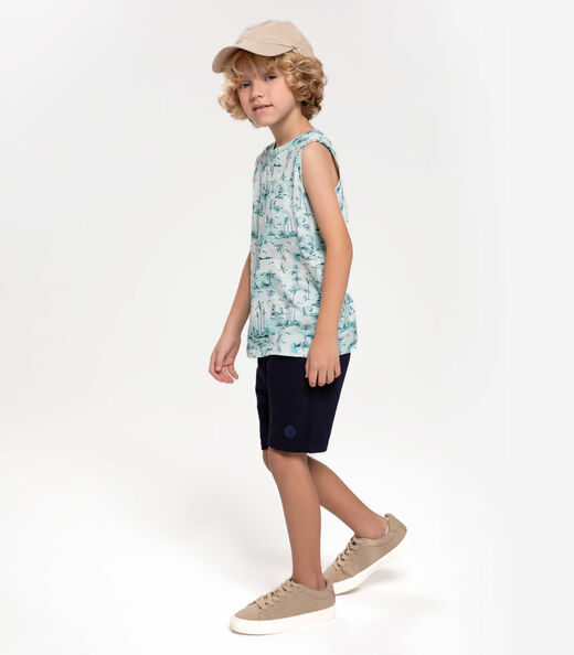 Regata Infantil Com Bolso Trick Nick Azul