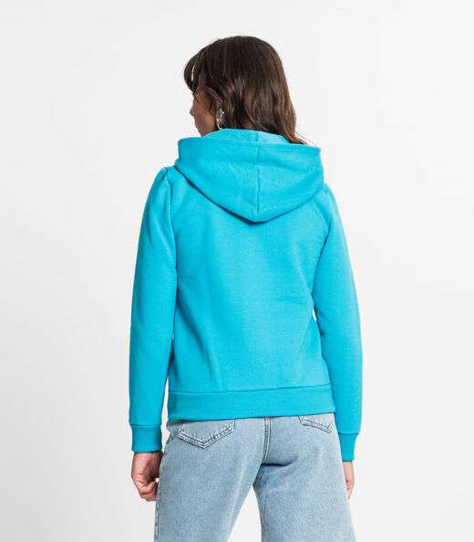Blusão Com Capuz Feminino Rovitex Azul