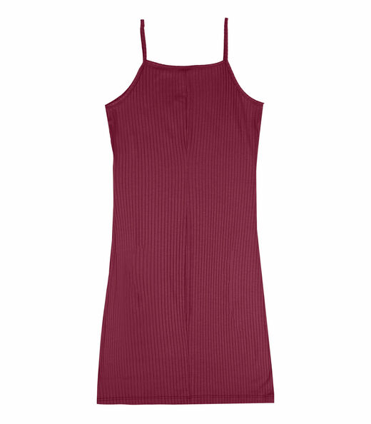 Vestido Canelado De Alça Select Vermelho