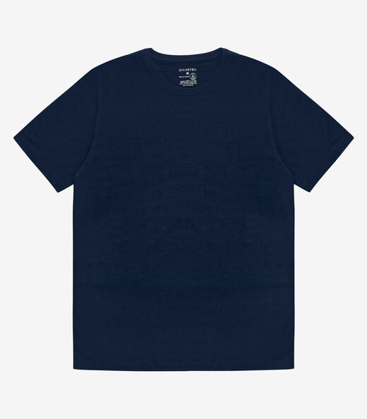 Camiseta Masculina Meia Malha Diametro Azul