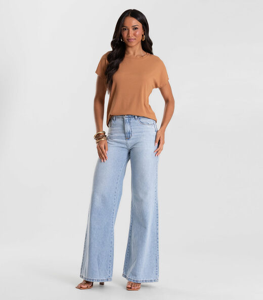 Blusa Feminina Canelada Rovitex Marrom