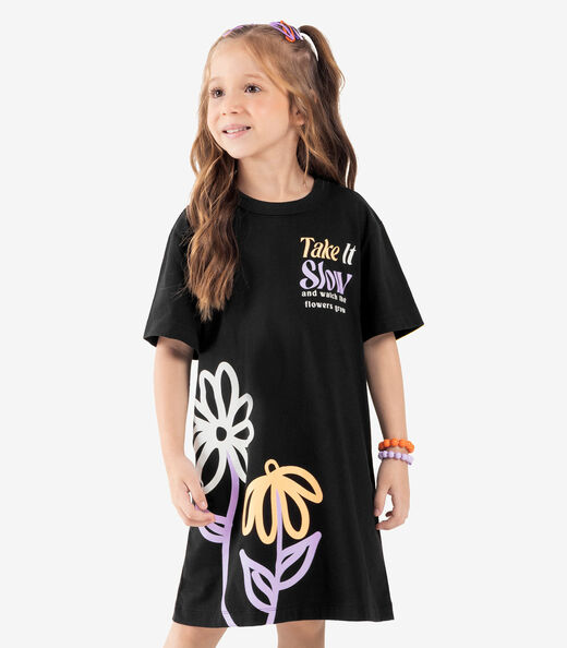 Image_Vestido Infantil Meia Malha Rovi Kids Preto
