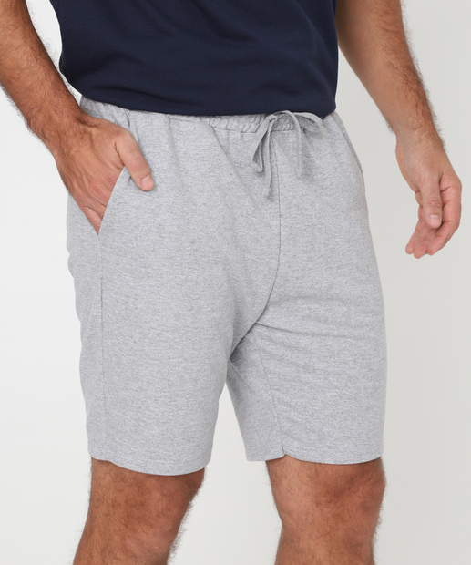 Bermuda Masculina Moletom Marisa Cinza