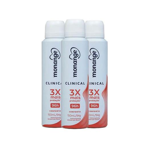Image_Kit c/3 Unidades de Desodorante Aerosol Monange Clinical 94g Confort
