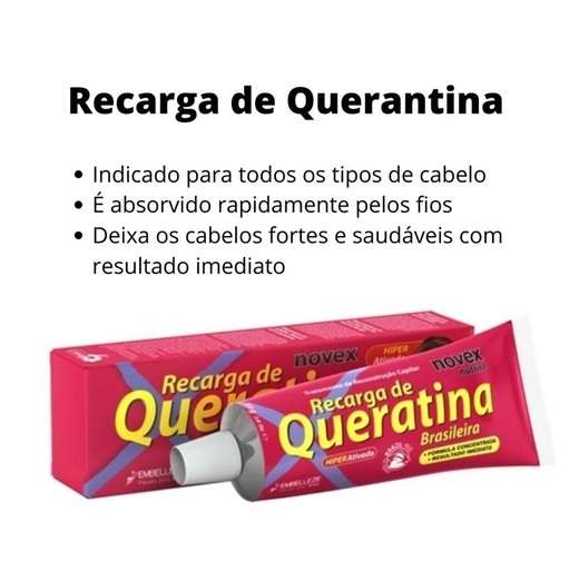 Recarga de Queratina Novex 80g
