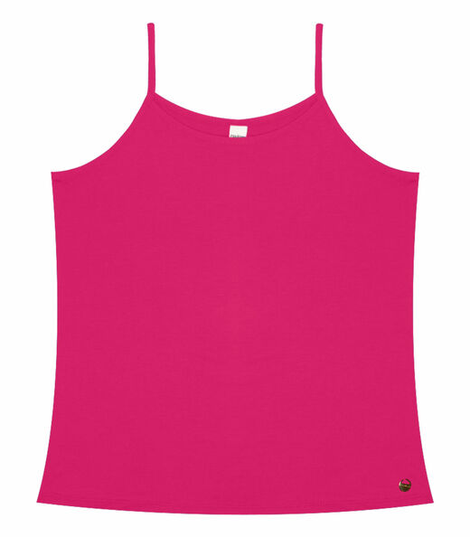 Blusa de Alça Feminina Viscotorcion Básica Rovitex Rosa